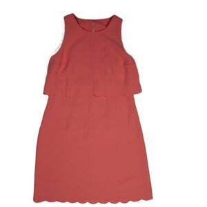 LOFT by Anne Taylor Coral Peach Pink Shift Dress Size 6 NWOT